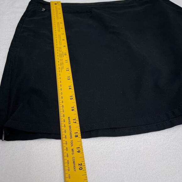 Patagonia Skirt Skort Women 10 Black Duway Golf Shorts Side Zip Active Casual - Picture 9 of 9